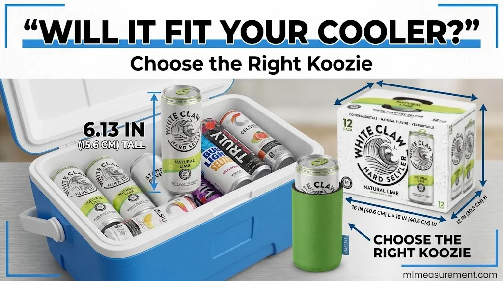 White Claw Pack Dimensions and Cooler Fit