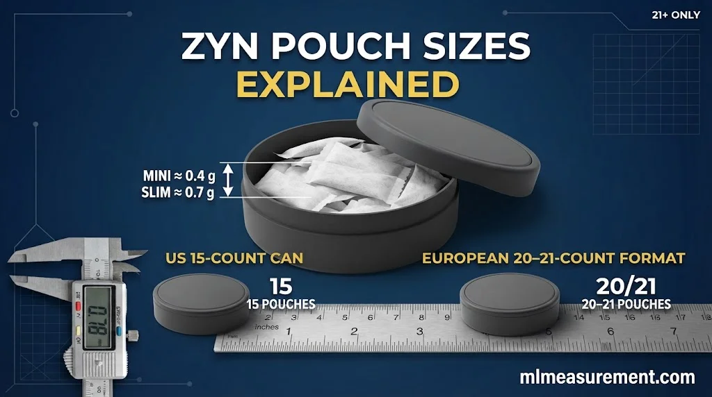 ZYN Can Size and Pouch Sizes Explained